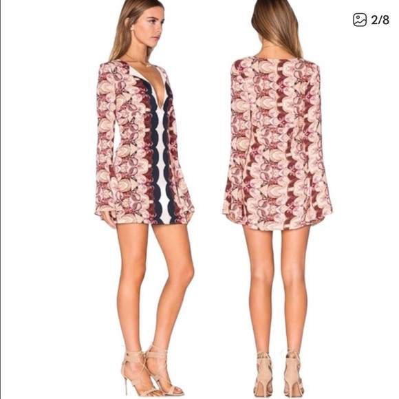 Free People Dresses & Skirts - FREE PEOPLE Vibes Paisley Bell Sleeve Mini Dress Tunic Size 2